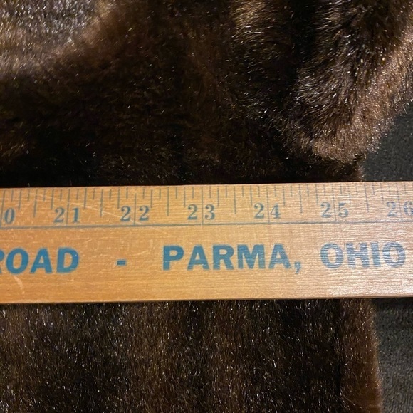 VTG Women’s Gallery Brown Faux Fur Reversible Faux Suede Coat Size M - Picture 8 of 10